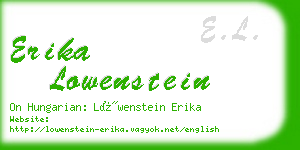 erika lowenstein business card